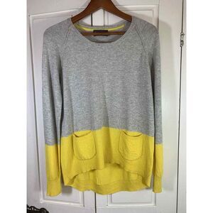 Michael Stars 1 Sweater Womens‎ S Extra Fine Wool Cashmere Oversized Yellow READ
